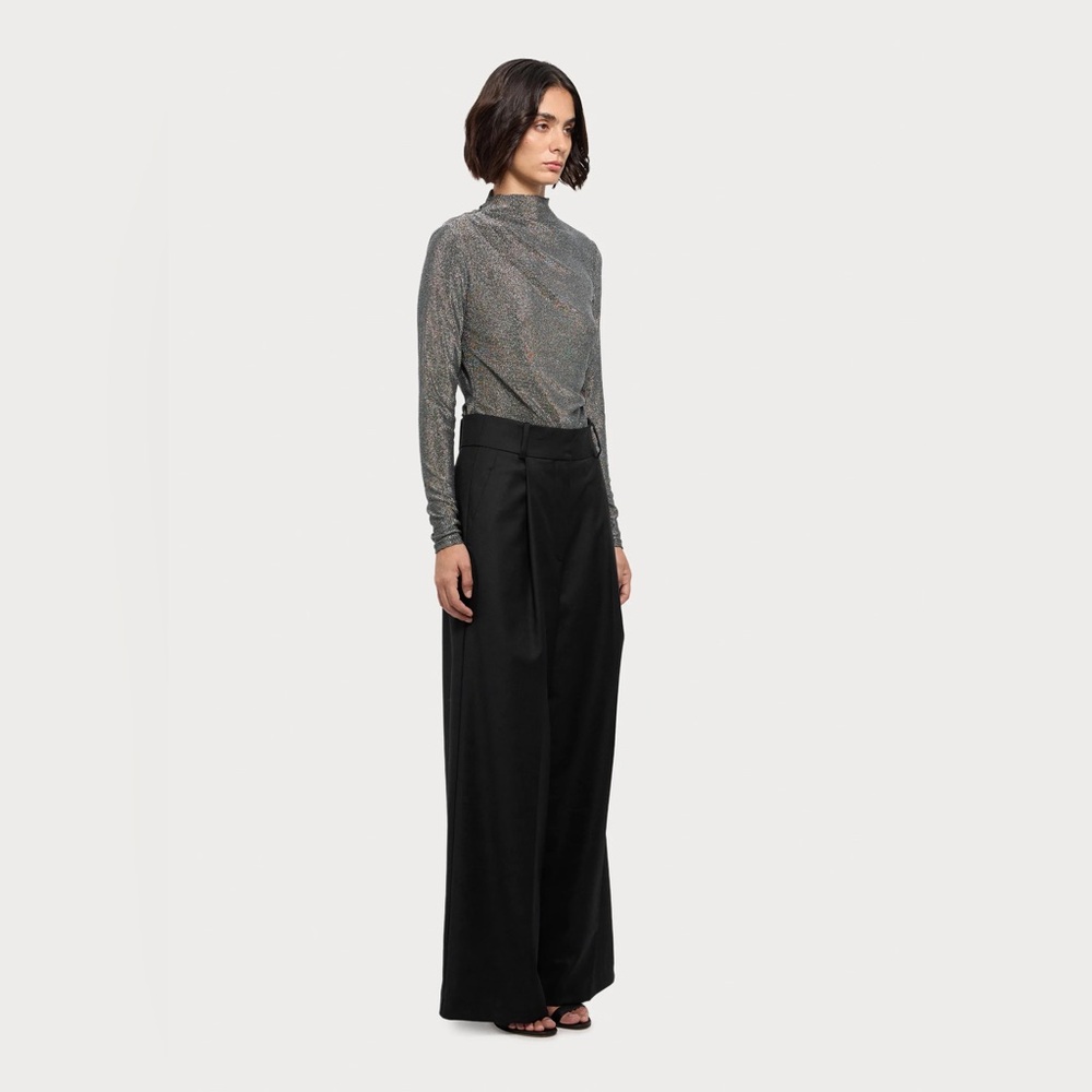 New Veronica Beard Mylie Metallic Ruched Top Sz Xs MSRP:$178